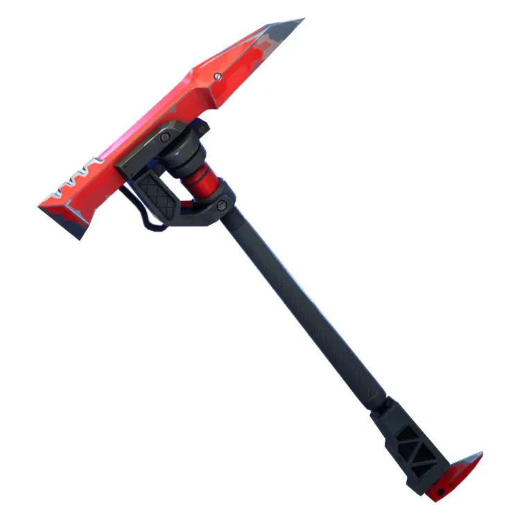Red Pickaxe with Black Handle