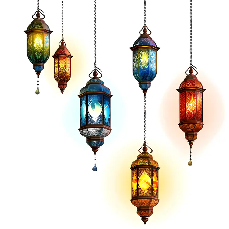 Colorful Hanging Lanterns