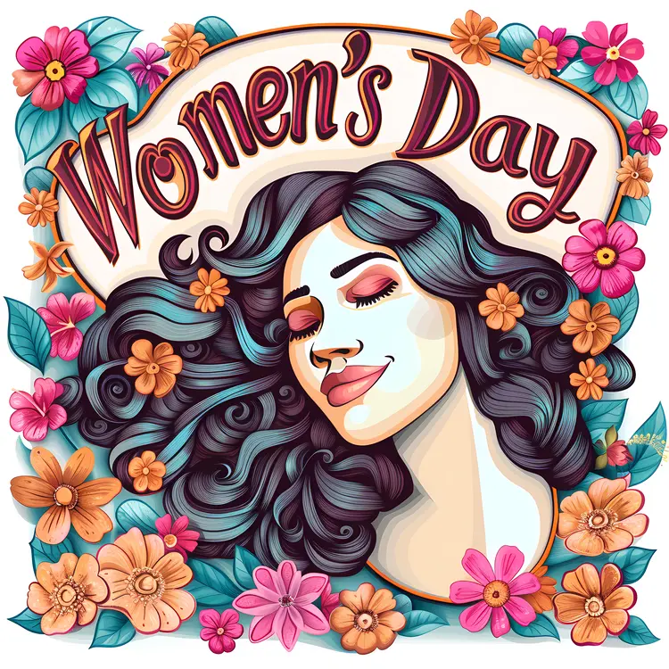 Women's Day with Floral Illustration