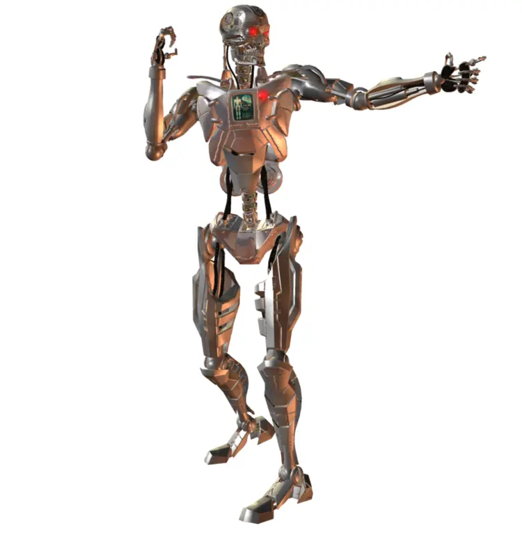 Metallic Robot Pointing