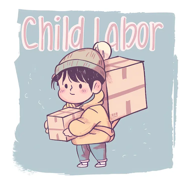 Child Labor Awareness Illustration