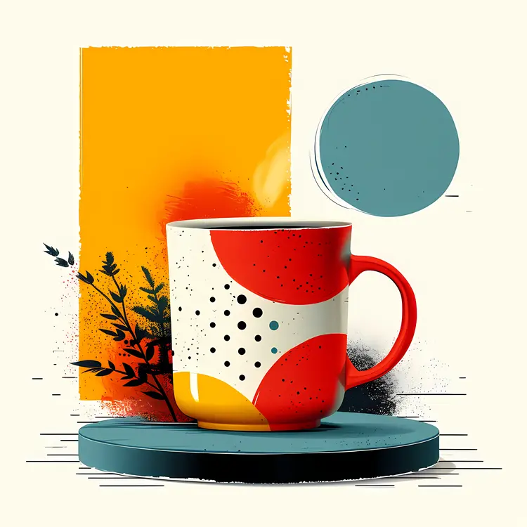 Patterned cup with geometric design