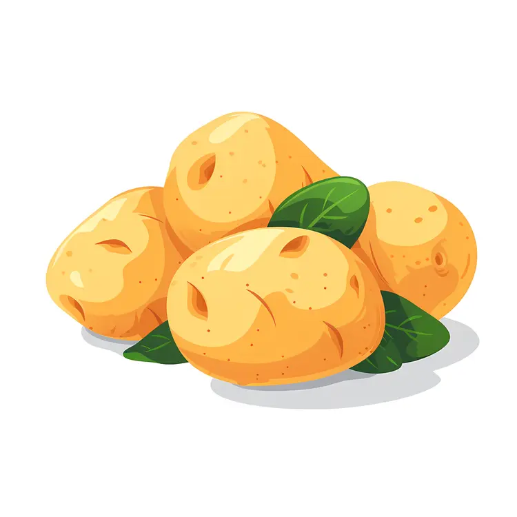 Yellow Potatoes Illustration