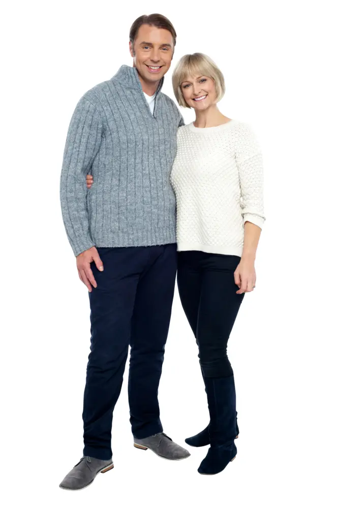 Smiling Couple in Casual Wear
