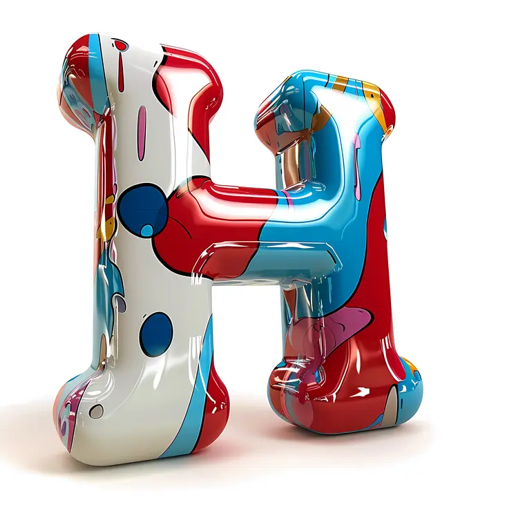Colorful Patterned Letter H