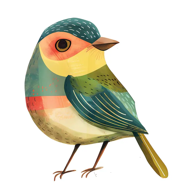 Colorful Cartoon Bird