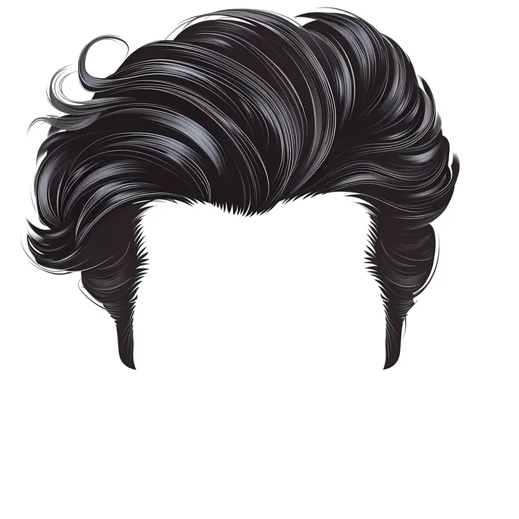 Stylish Black Wavy Hair