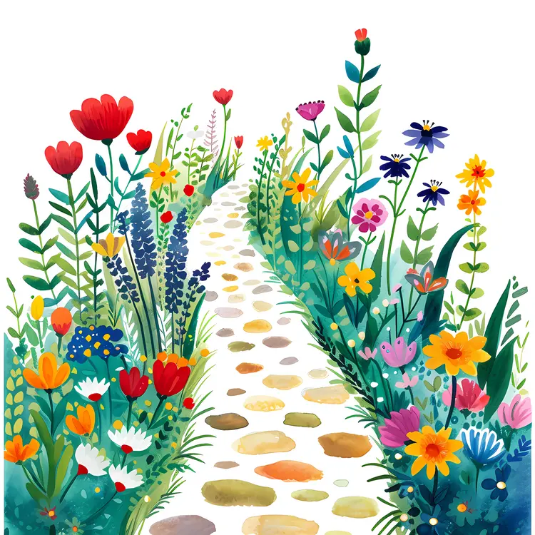 Colorful Garden Path