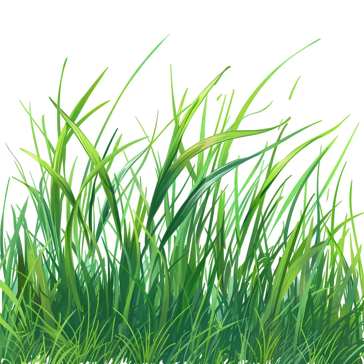 Vibrant Green Grass Illustration