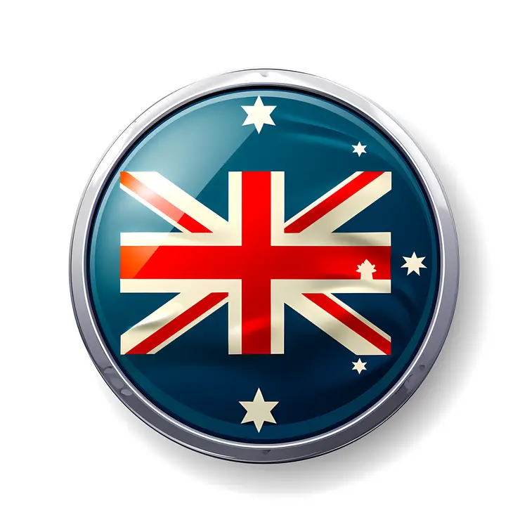 Round Australian Flag Icon