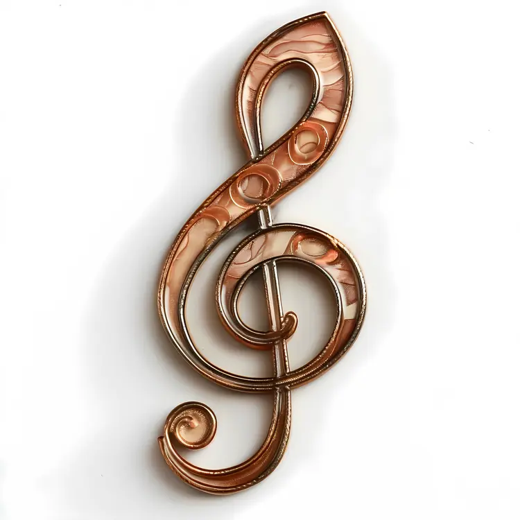 Bronze Copper Treble Clef
