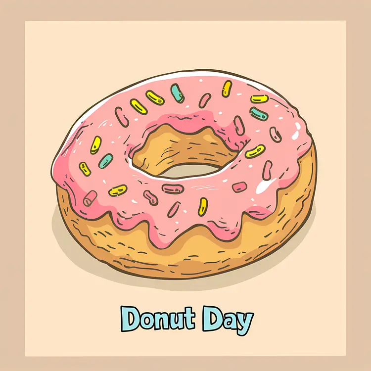 Donut with Sprinkles for Donut Day