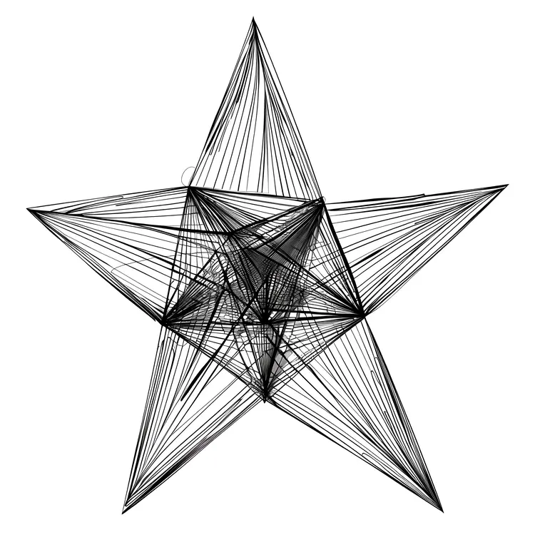 Complex Geometric Star with Lines