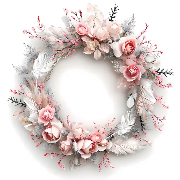 Lovely Pink Floral Wreath