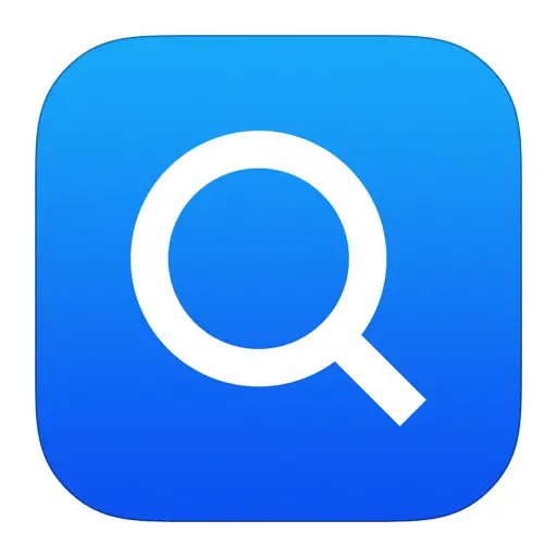 Blue Magnifying Glass Icon