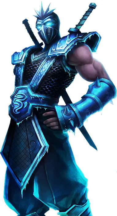 Armored Male Warrior with Swords