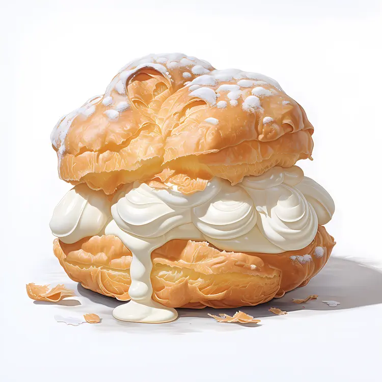 Cream Puff with Icing Sugar