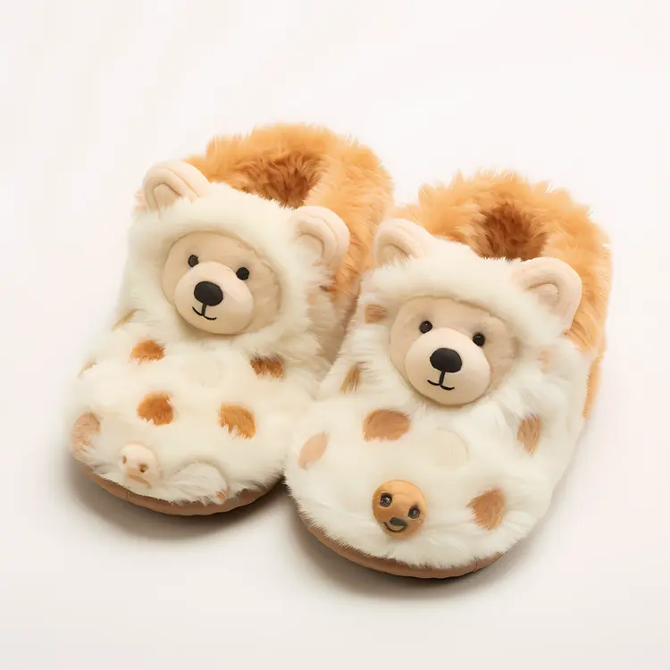 Bear Plush Slippers for Cozy Comfort