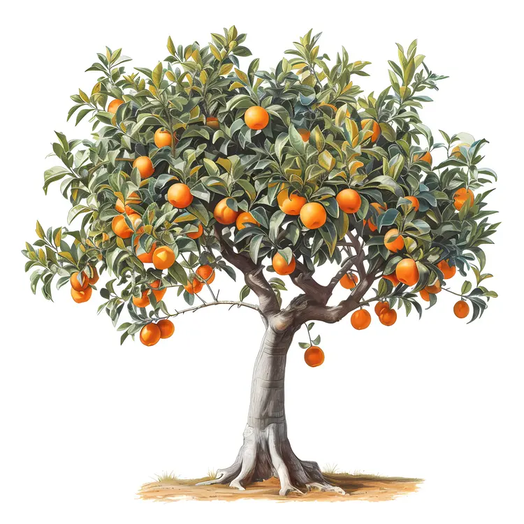 Orange Tree with Fruits