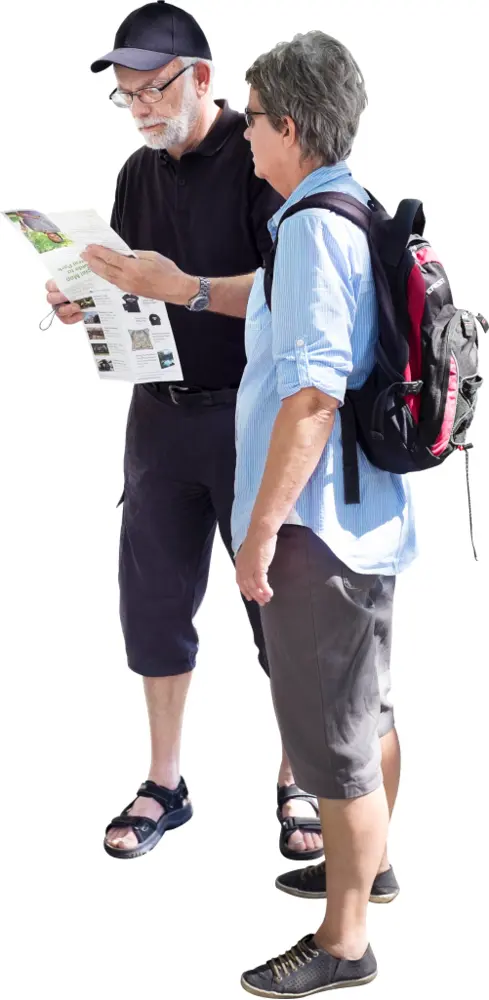 Tourists with Map Exploring