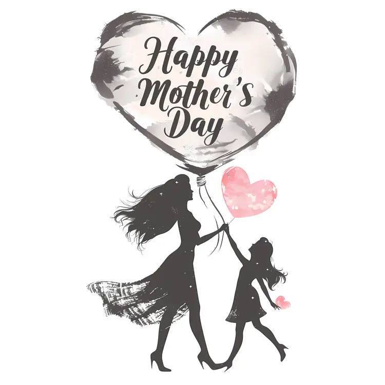 Mother's Day Greeting Card with Mother and Child