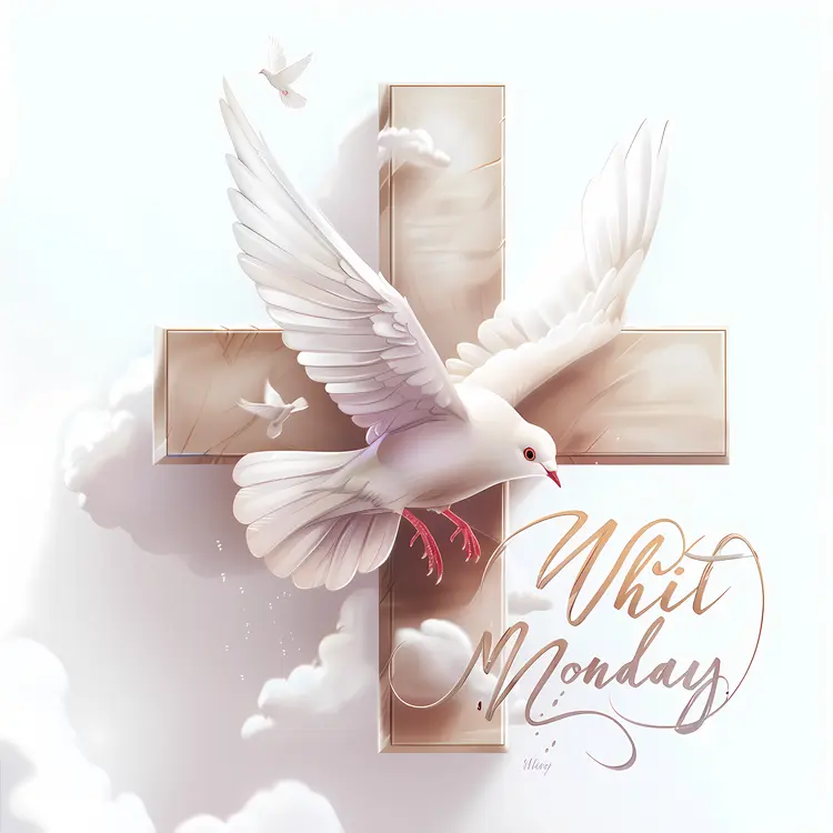 Whit Monday Dove with Cross