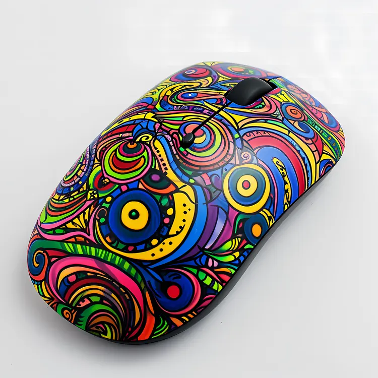 Colorful Doodle Mouse with Artistic Design