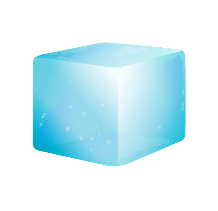 Blue Ice Cube for Refreshing Beverages