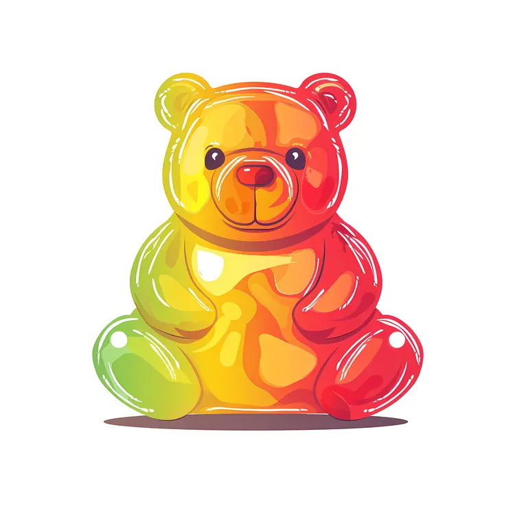 Cute Gummy Bear Illustration