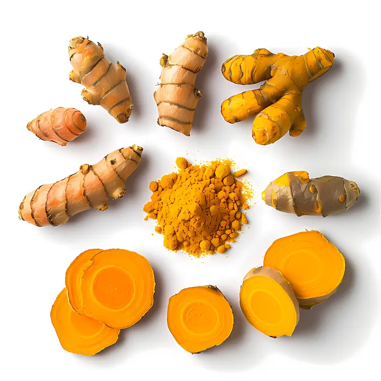 Turmeric Roots and Powder