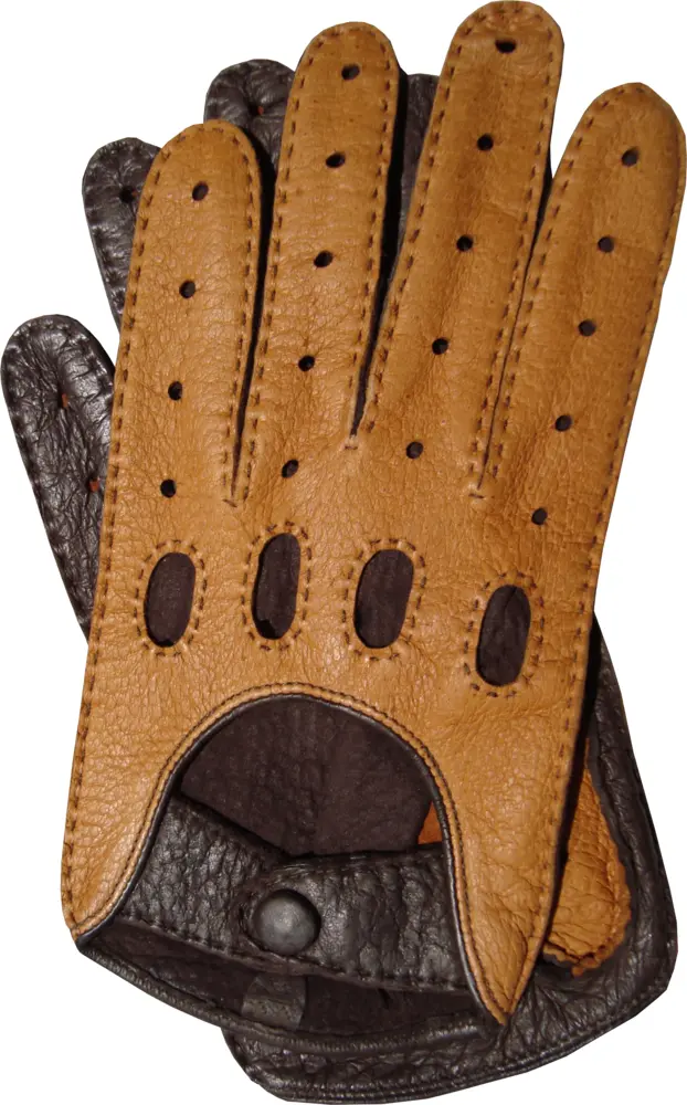 Brown and Black Leather Gloves for Fashion and Protection