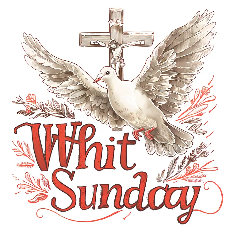 Whit Sunday with Dove and Cross