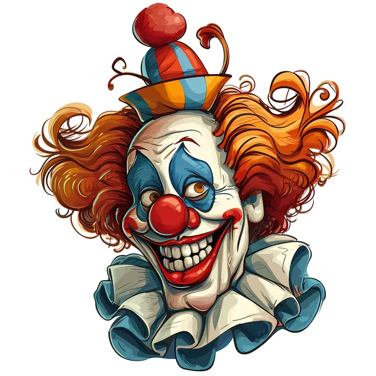 Clown with Small Hat and Big Smile