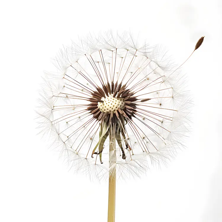 Close-Up of a Dandelion with Seeds