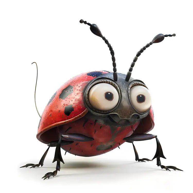 Cute Red Ladybug Cartoon