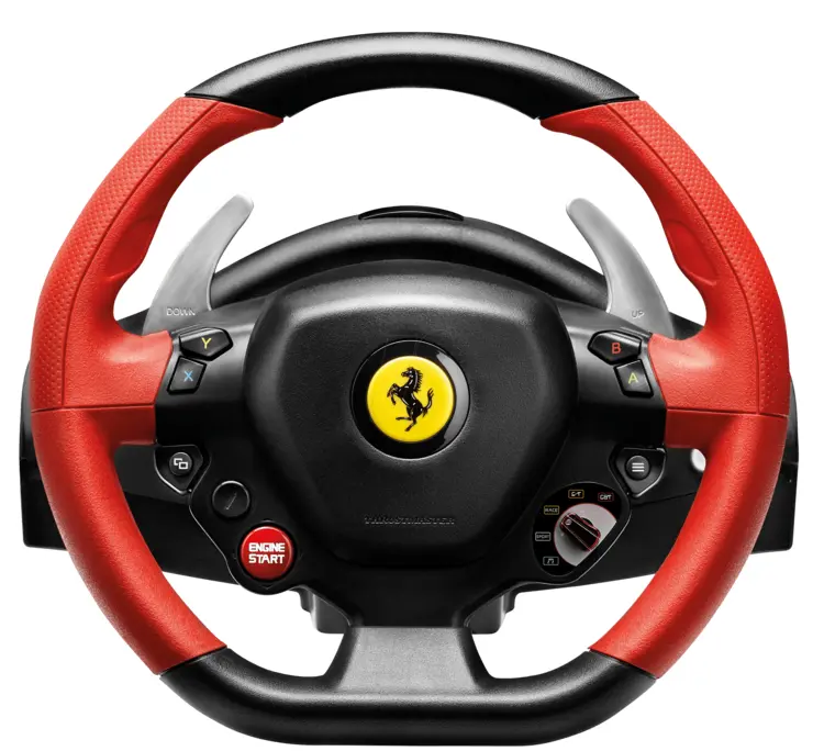 Ferrari Steering Wheel with Red Accents