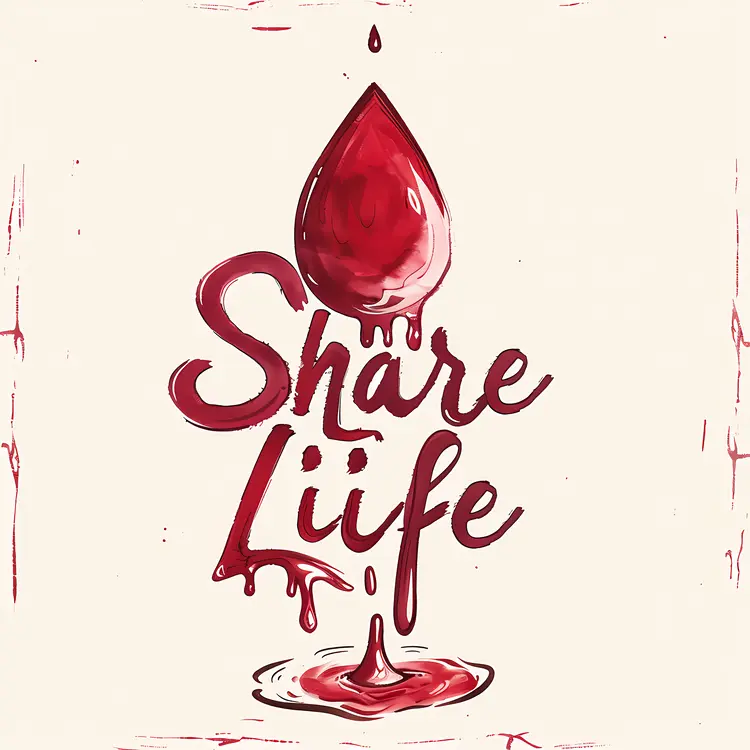 Share Life Blood Drop Illustration
