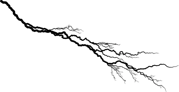 Black Lightning Bolt Illustration