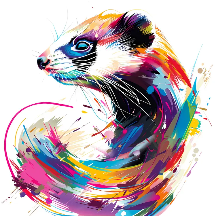 Abstract Ferret Art