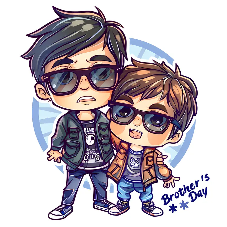 Cool Brothers Cartoon for Brother's Day