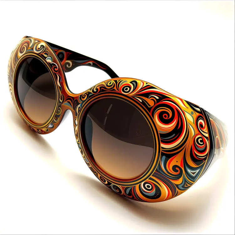 Swirly Patterned Fashion Sunglasses