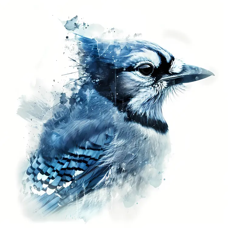 Blue Jay Watercolor Art