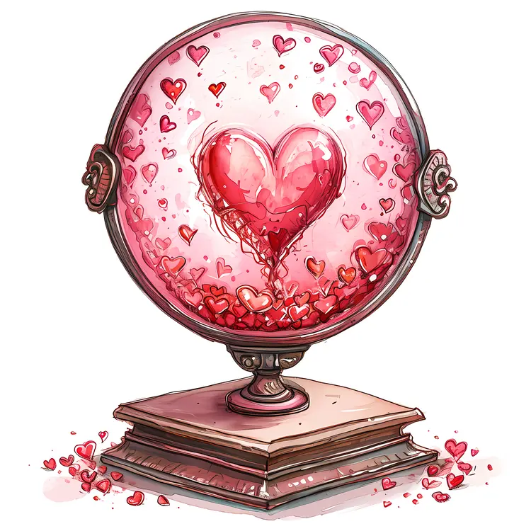 Heart Globe with Central Heart