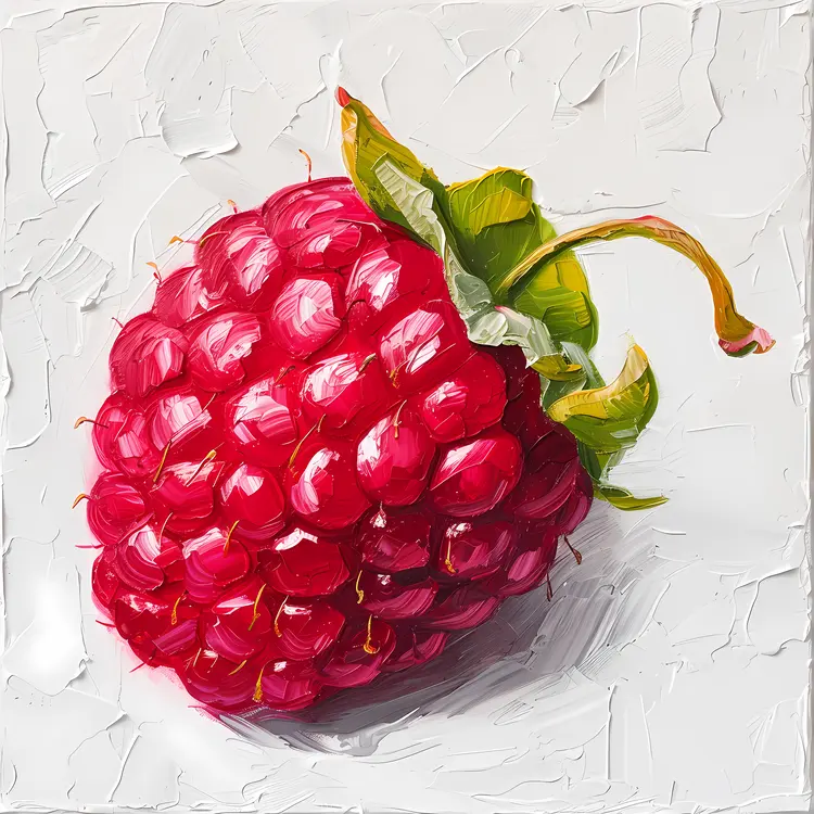 Realistic Red Berry Oil Painting