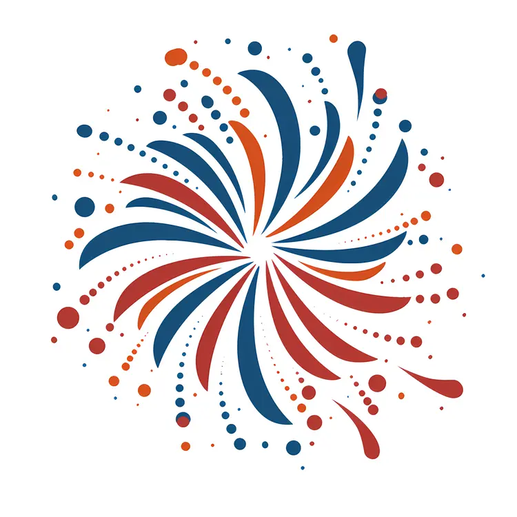 Swirling Firework Display