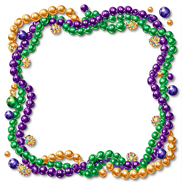 Colorful Beads for Mardi Gras Celebration