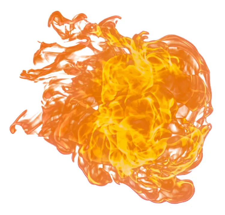 Bright Orange Fire Element