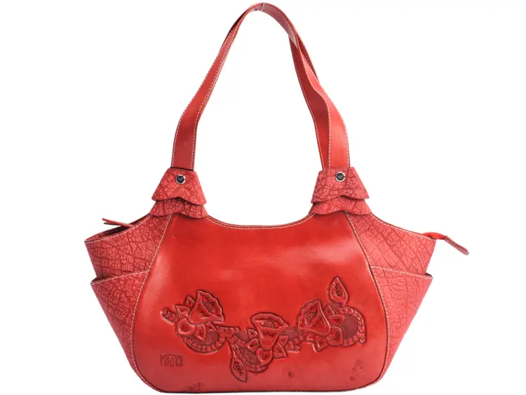 Stylish Red Leather Handbag