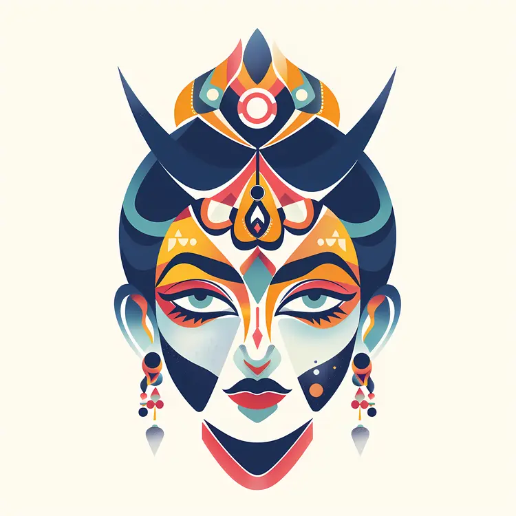 Modern Deity Illustration with Contemporary Design