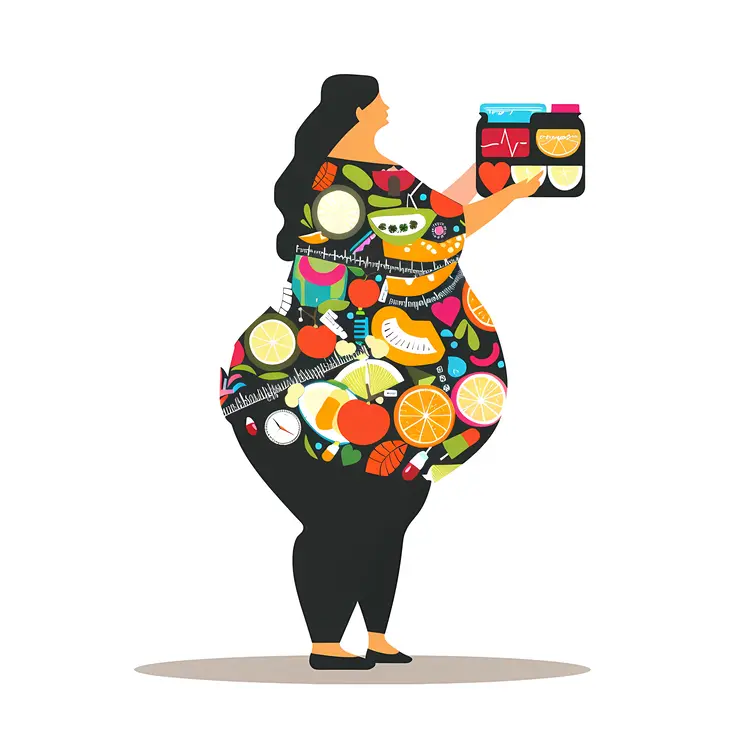 Person with Fruits and Healthy Food